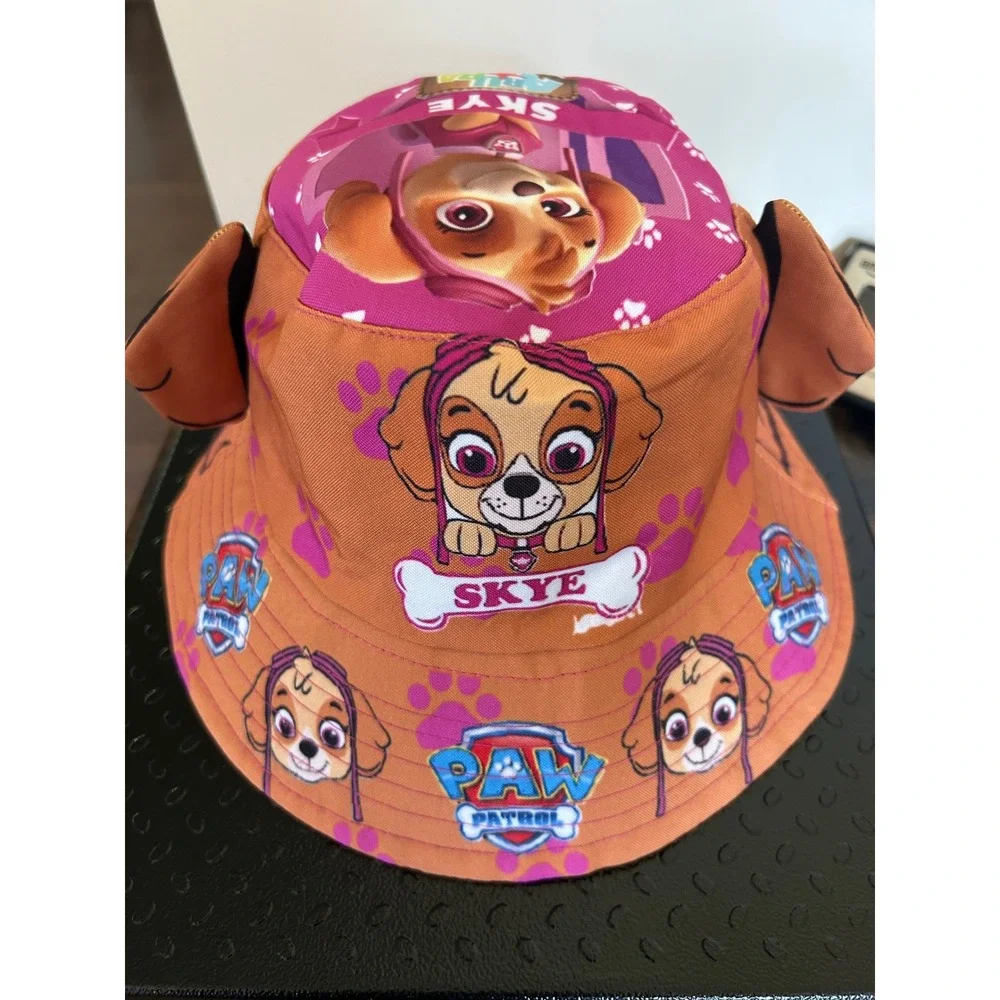 Paw Patrol Skye Bucket Hat Pink Orange Aruba Kids Sun Hat with Chin Strap
